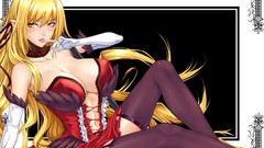 Blondes anime girls cleavage upscaled