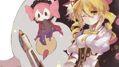 Blondes anime girls mahou shoujo madoka magica tomoe mami mahou 