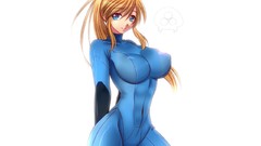 Blondes anime girls metroid samus aran Simple Background 