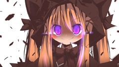 Blondes anime girls purple eyes