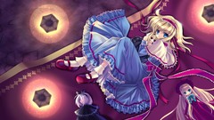 Blondes anime girls short hair touhou alice margatroid video 