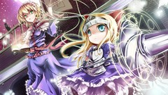 Blondes anime girls short hair touhou alice margatroid video 