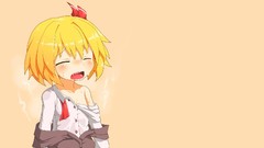Blondes anime girls short hair touhou rumia video games