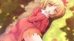 Blondes anime girls short hair yellow eyes touhou video games 
