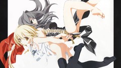 Blondes anime girls Simple Background