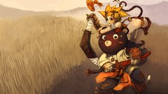 Blondes anime girls tails artwork