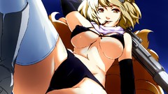 Blondes anime girls touhou animal ears tengen toppa gurren 