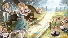 Blondes anime girls touhou kirisame marisa video games