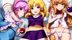Blondes anime girls touhou komeiji satori ibuki suika moriya 