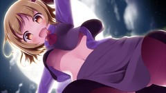 Blondes anime girls touhou rumia video games no bra