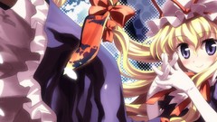 Blondes anime girls touhou yakumo yukari yuuki tatsuya video 