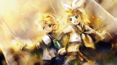 Blondes anime girls vocaloid kagamine len kagamine rin