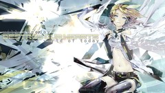 Blondes anime girls vocaloid kagamine rin redjuice