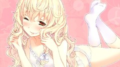 Blondes anime girls wink touhou kirisame marisa underwear 