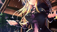 Blondes anime girls yellow eyes touhou video games Hijiri 