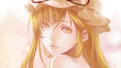Blondes anime girls yellow eyes touhou yakumo yukari video 