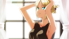 Blondes aqua eyes anime