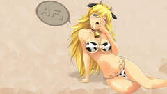 Blondes bikini cowgirls yawns