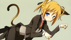 Blondes blue eyes mayo chiki nekomimi animal ears Simple 