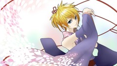 Blondes blue eyes short hair vocaloid kagamine len cherry 