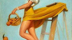 Blondes blue eyes standing pinups