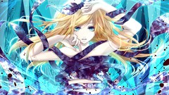 Blondes blue eyes vocaloid kagamine rin