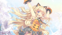 Blondes blue eyes vocaloid wink SeeU