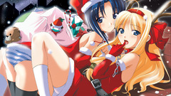 Blondes blue hair Christmas