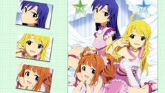 Blondes blue hair long hair anime girls blue eyes green eyes 