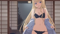 Blondes blush blue eyes infinite stratos