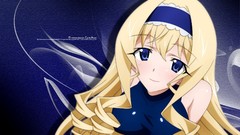 Blondes blush long hair anime girls blue eyes infinite stratos 