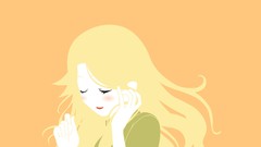 Blondes blush long hair anime girls closed eyes sayonara 