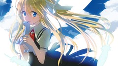Blondes blush long hair blue eyes kamio misuzu hair ornaments 