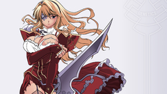 Blondes boobs dress eyepatch