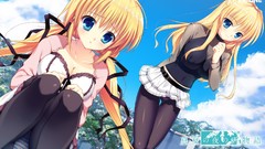 Blondes boobs panties blue