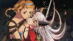 Blondes boobs red eyes