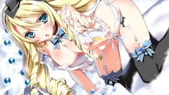 Blondes boobs stockings anime