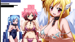 Blondes boobs wings panties