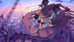 Blondes cityscapes vocaloid kagamine