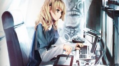 Blondes Computers long hair