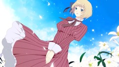 Blondes dress Flowers anime