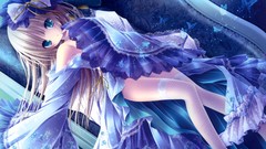 Blondes dress long hair