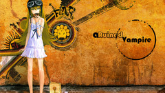 Blondes dress orange food