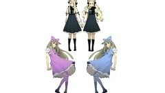 Blondes dress twins Miwa