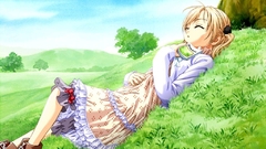 Blondes fields anime girls