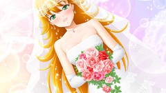 Blondes Flowers green eyes