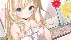 Blondes Flowers green eyes