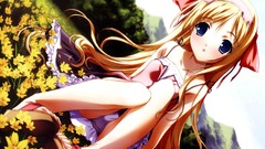 Blondes Flowers skirts anime