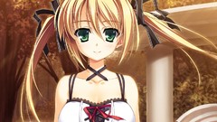 Blondes green eyes game cg twintails