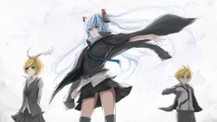 Blondes green eyes short hair hatsune miku vocaloid kagamine 